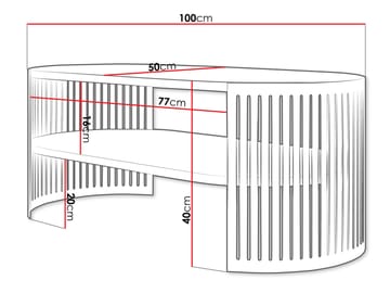 Friend Soffbord 100 cm Oval - Brun|beige - Möbler - Bord & matgrupp - Soffbord - Soffbord med förvaring