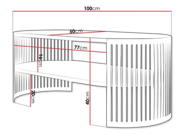 Friend Soffbord 100 cm Oval - Brun|svart - Möbler - Bord & matgrupp - Soffbord - Soffbord med förvaring