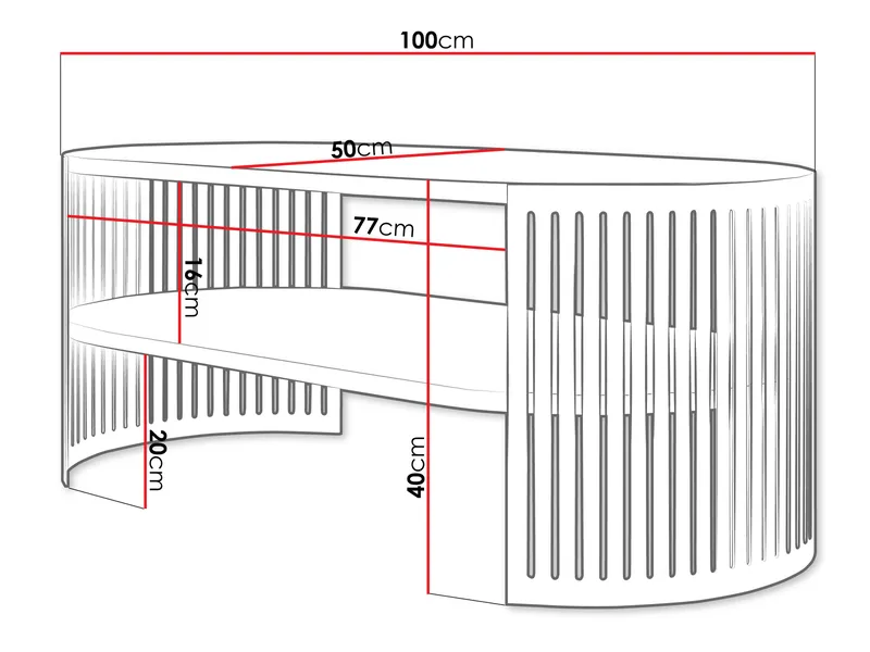 Friend Soffbord 100 cm Oval - Brun|svart - Möbler - Bord & matgrupp - Soffbord - Soffbord med förvaring