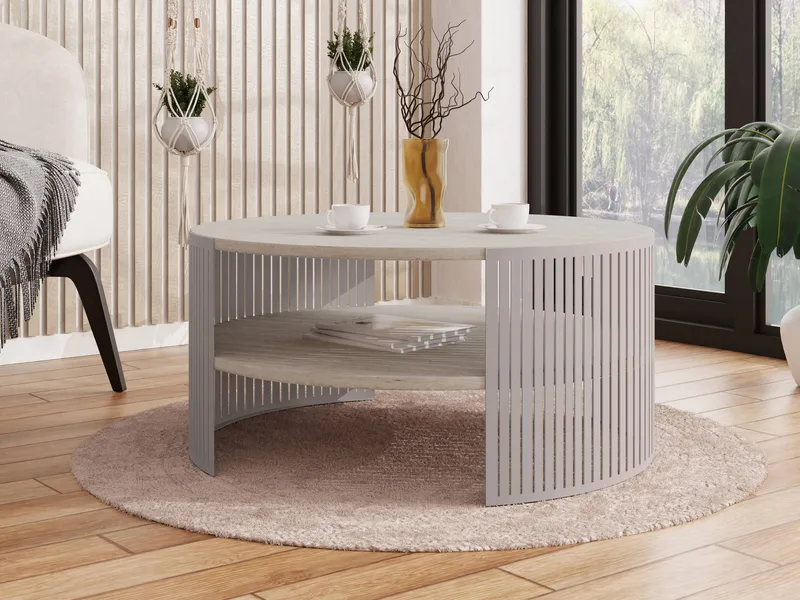 Friend Soffbord 75 cm Rund - Beige|brun - Möbler - Bord & matgrupp - Soffbord - Soffbord med förvaring