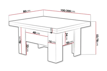 Frodo Soffbord 100 cm - Beige/Grå - Möbler - Bord & matgrupp - Soffbord