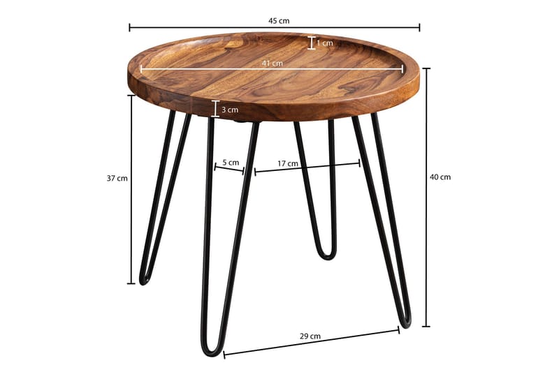 Fromherz Soffbord 45 cm - Trä/natur - Möbler - Bord & matgrupp - Soffbord