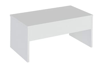 Furny Home Soffbord 90 cm Höj- och Sänkbar med Förvaring - Vit - Möbler - Bord & matgrupp - Soffbord - Soffbord med förvaring