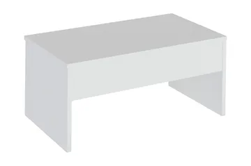 Furny Home Soffbord 90 cm Höj- och Sänkbar med Förvaring - Vit - Möbler - Bord & matgrupp - Soffbord - Soffbord med förvaring