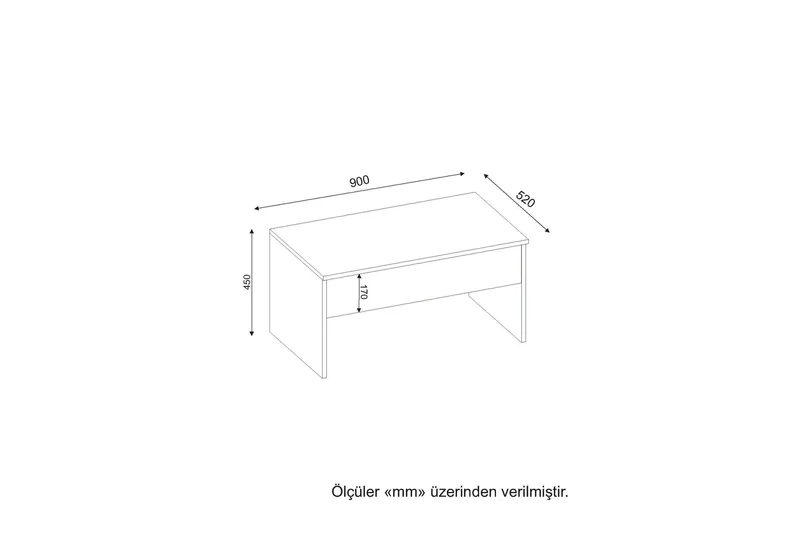 Furny Home Soffbord 90 cm Höj- och Sänkbar med Förvaring - Vit - Möbler - Bord & matgrupp - Soffbord - Soffbord med förvaring