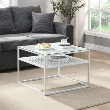 Galaro Soffbord 60 cm - Transparent och matt vit - Möbler - Bord & matgrupp - Soffbord - Soffbord med förvaring