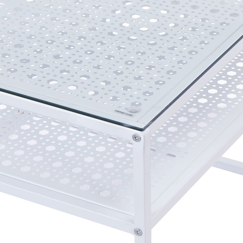 Galaro Soffbord 60 cm - Transparent och matt vit - Möbler - Bord & matgrupp - Soffbord - Soffbord med förvaring