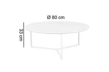 Giamanco Soffbord 80 cm Runt - Vit - Möbler - Bord & matgrupp - Soffbord