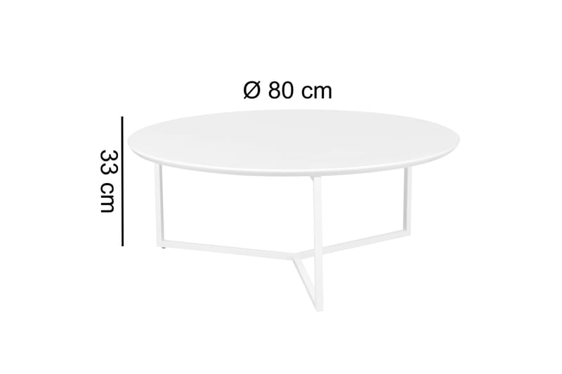 Giamanco Soffbord 80 cm Runt - Vit - Möbler - Bord & matgrupp - Soffbord