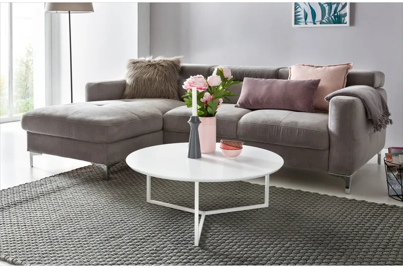 Giamanco Soffbord 80 cm Runt - Vit - Möbler - Bord & matgrupp - Soffbord