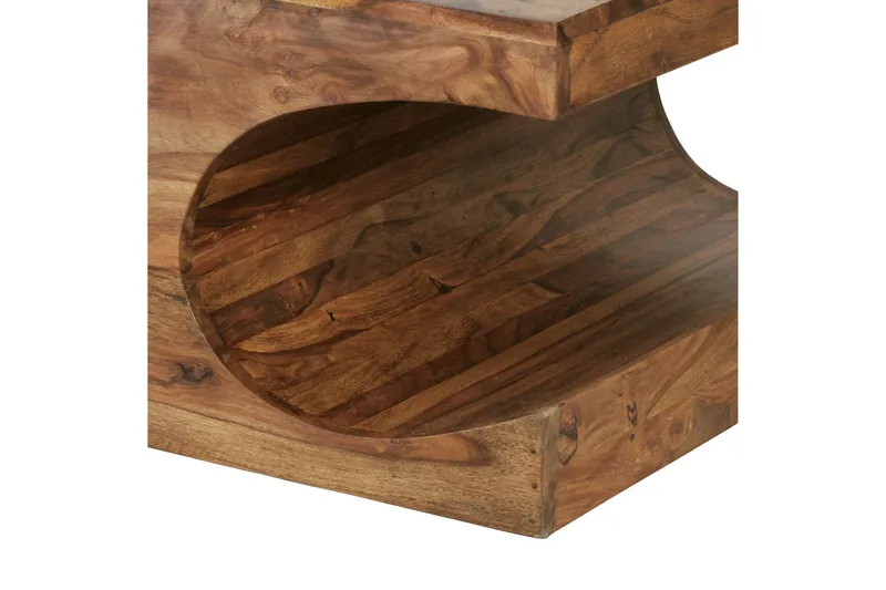 Gjerrild Soffbord 118 cm med Förvaring Hyllor - Massivt Trä - Möbler - Bord & matgrupp - Soffbord