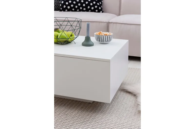 Golnick Soffbord 60 cm med Förvaring - Vit - Möbler - Bord & matgrupp - Soffbord