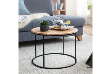 Gorizia Soffbord 60 cm Runt - Akacia/Svart - Möbler - Bord & matgrupp - Soffbord