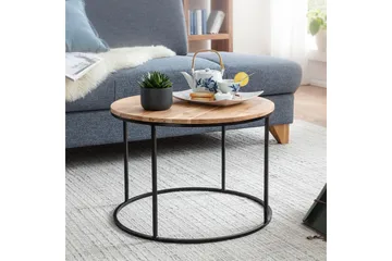 Gorizia Soffbord 60 cm Runt - Akacia/Svart - Möbler - Bord & matgrupp - Soffbord