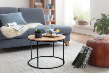 Gorizia Soffbord 60 cm Runt - Akacia/Svart - Möbler - Bord & matgrupp - Soffbord