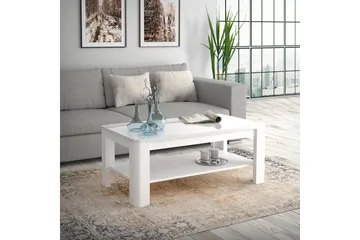Gowhole Soffbord 110 cm med Förvaring Hylla - Vit - Möbler - Bord & matgrupp - Soffbord - Soffbord med förvaring