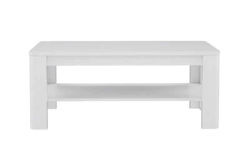 Gowhole Soffbord 110 cm med Förvaring Hylla, Vit