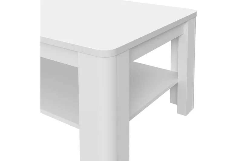 Gowhole Soffbord 110 cm med Förvaring Hylla - Vit - Möbler - Bord & matgrupp - Soffbord - Soffbord med förvaring