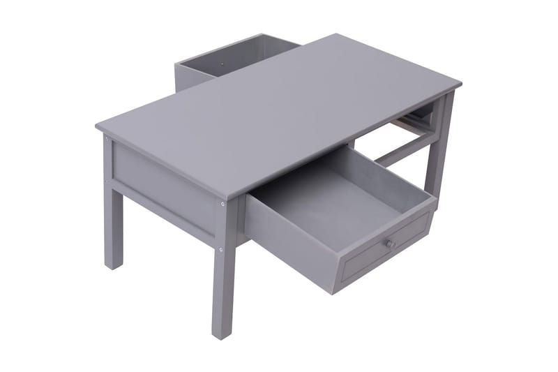 Soffbord grå 100x50x45 cm trä - Grå - Soffbord