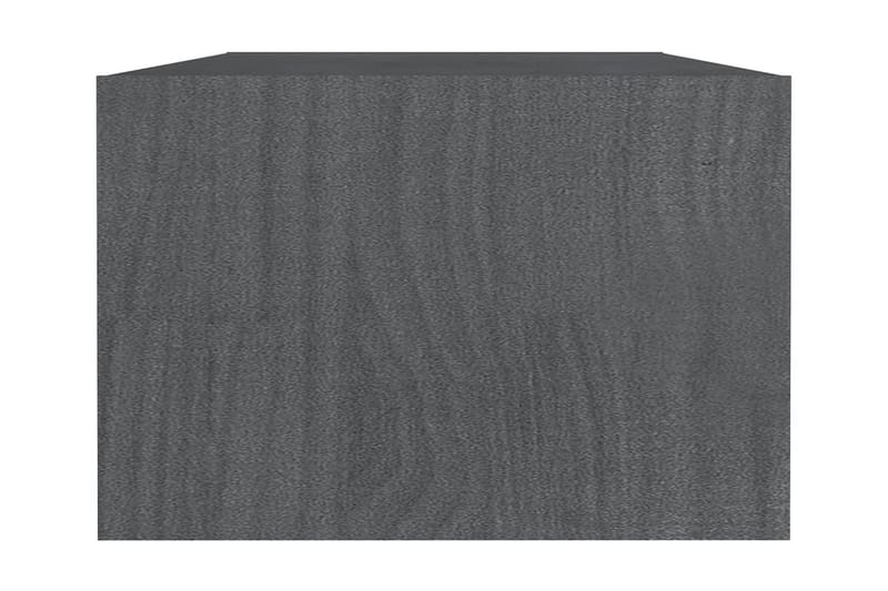 Soffbord grå 110x50x34 cm massiv furu - Grå - Soffbord
