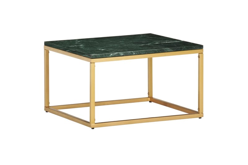 Soffbord grön 60x60x35 cm äkta sten med marmorstruktur - Grön - Marmorbord - Soffbord