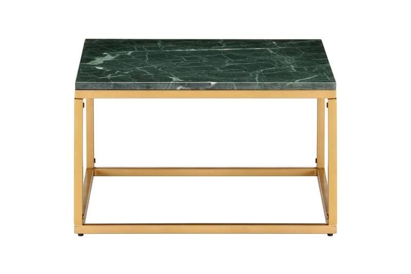 Soffbord grön 60x60x35 cm äkta sten med marmorstruktur - Soffbord - Marmorbord