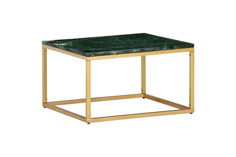 Soffbord grön 60x60x35 cm äkta sten med marmorstruktur - Grön - Marmorbord - Soffbord