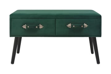 Soffbord grön 80x40x46 cm sammet