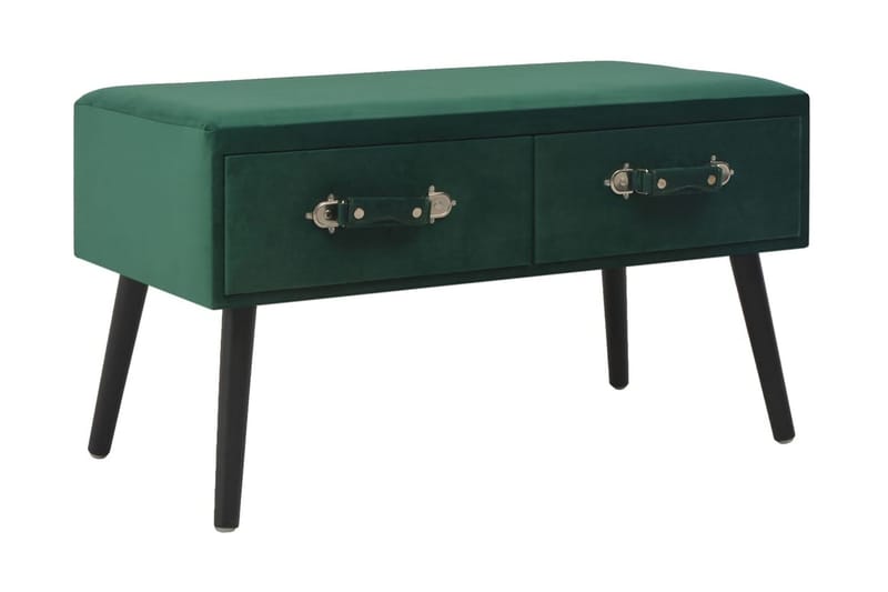 Soffbord grön 80x40x46 cm sammet - Grön - Soffbord
