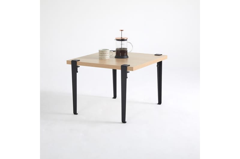 Soffbord Halicheron 60x60 cm Brun/Svart - Hanah Home - Möbler - Bord & matgrupp - Soffbord