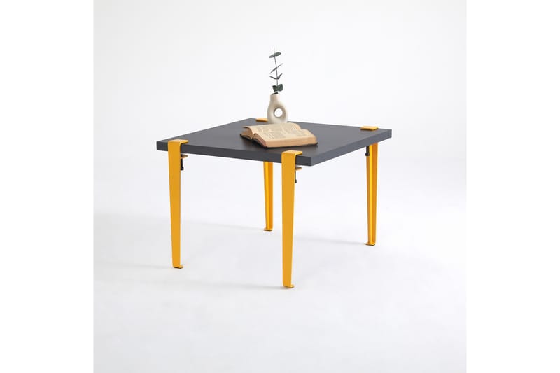 Soffbord Halicheron 60x60 cm Svart/Gul - Hanah Home - Möbler - Bord & matgrupp - Soffbord