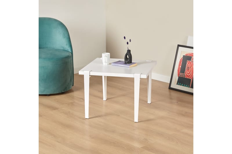 Soffbord Halicheron 60x60 cm Vit - Hanah Home - Möbler - Bord & matgrupp - Soffbord