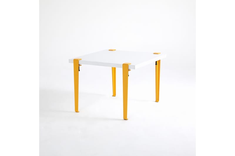 Soffbord Halicheron 60x60 cm Vit/Gul - Hanah Home - Möbler - Bord & matgrupp - Soffbord