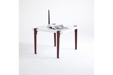 Soffbord Halicheron 60x60 cm Vit/Röd - Hanah Home - Möbler - Bord & matgrupp - Soffbord