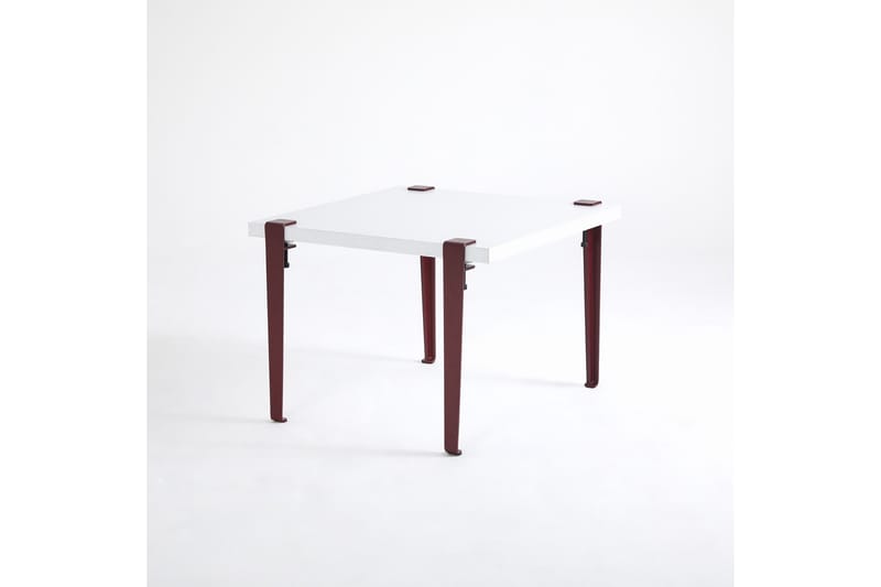 Soffbord Halicheron 60x60 cm Vit/Röd - Hanah Home - Möbler - Bord & matgrupp - Soffbord