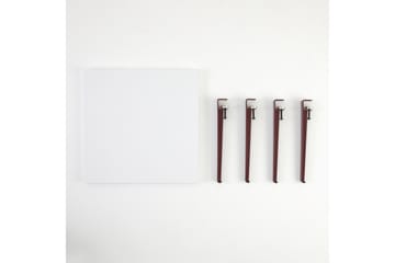 Soffbord Halicheron 60x60 cm Vit/Röd - Hanah Home - Möbler - Bord & matgrupp - Soffbord