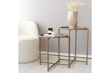 Hardinwre Soffbord 50 cm Runt 2-pack - Guld - Möbler - Bord & matgrupp - Soffbord