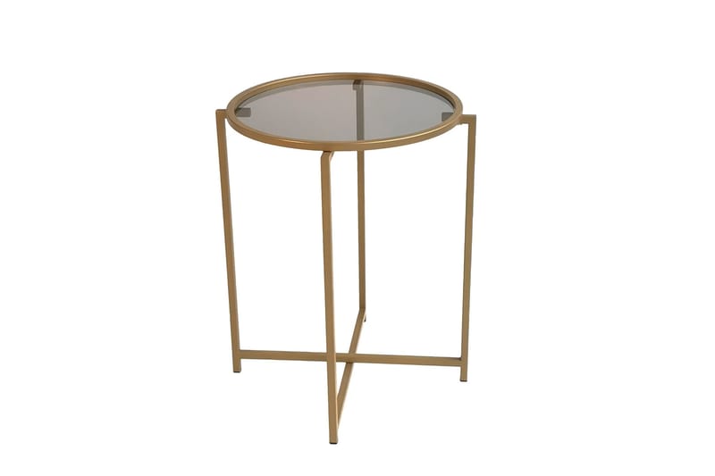 Hardinwre Soffbord 50 cm Runt 2-pack - Guld/Rökfärgat - Möbler - Bord & matgrupp - Soffbord