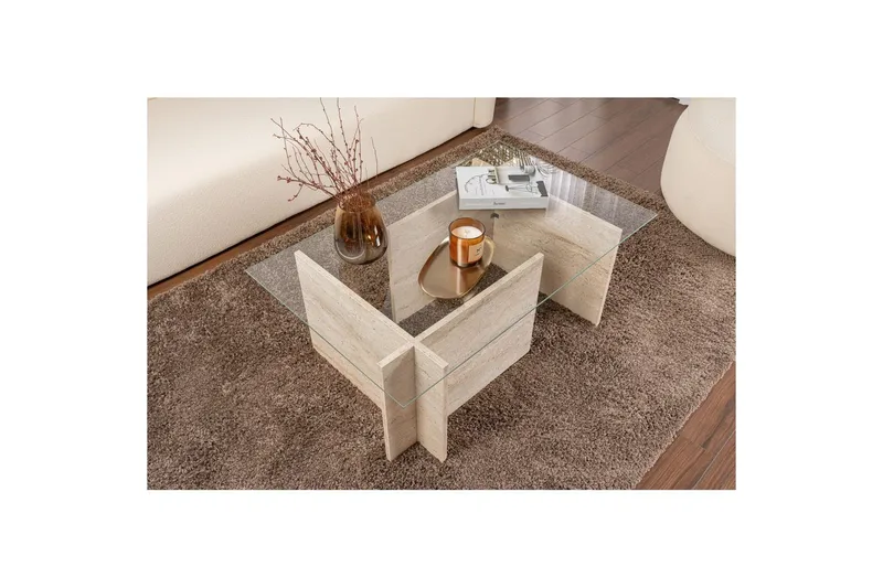 Soffbord Haruto Travertin - Travertin - Möbler - Bord & matgrupp - Soffbord