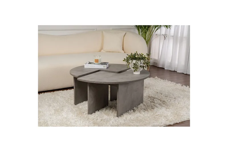 Soffbord Haruya Betonggrå - Betonggrå - Möbler - Bord & matgrupp - Soffbord