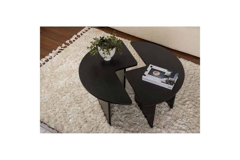Soffbord Haruya Trä Svart - Trä Svart - Möbler - Bord & matgrupp - Soffbord