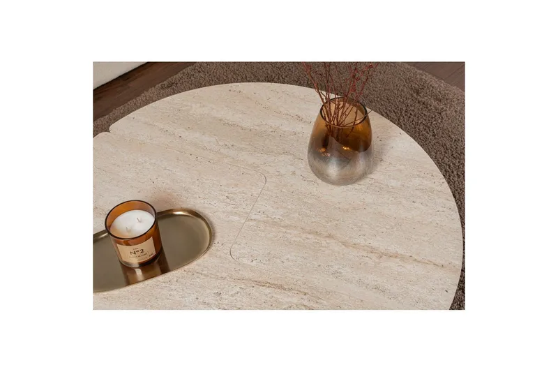 Soffbord Haruya Travertin - Travertin - Möbler - Bord & matgrupp - Soffbord