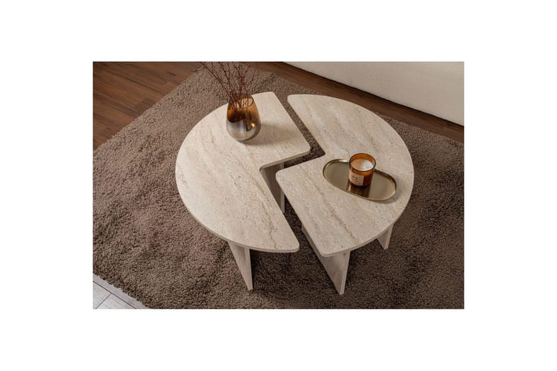 Soffbord Haruya Travertin - Travertin - Möbler - Bord & matgrupp - Soffbord