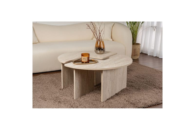 Soffbord Haruya Travertin - Travertin - Möbler - Bord & matgrupp - Soffbord