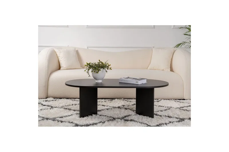 Soffbord Hasina Trä Svart - Trä Svart - Möbler - Bord & matgrupp - Soffbord