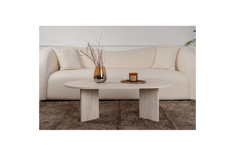 Soffbord Hasina Travertin - Travertin - Möbler - Bord & matgrupp - Soffbord