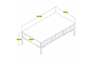 Soffbord Hazim 105 cm - Cream/Svart - Möbler - Bord & matgrupp - Soffbord