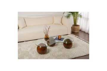 Soffbord Homitis Soffbord Jaromere Valnöt / Transparent Medium Colored Wood,Flerfärgad - Möbler - Bord & matgrupp - Soffbord