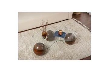 Soffbord Homitis Soffbord Jaromere Valnöt / Transparent Medium Colored Wood,Flerfärgad - Möbler - Bord & matgrupp - Soffbord