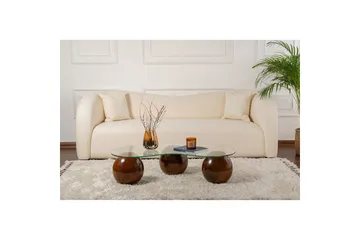 Soffbord Homitis Soffbord Jaromere Valnöt / Transparent Medium Colored Wood,Flerfärgad - Möbler - Bord & matgrupp - Soffbord